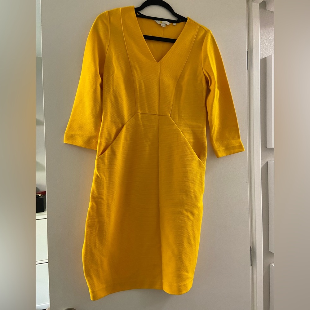 LAST CHANCE Boden Ottoman Dress Yellow